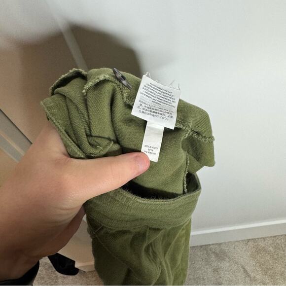 Madewell Station Green Button Front Pocket Mini Skirt Size 0 - Picture 7 of 7